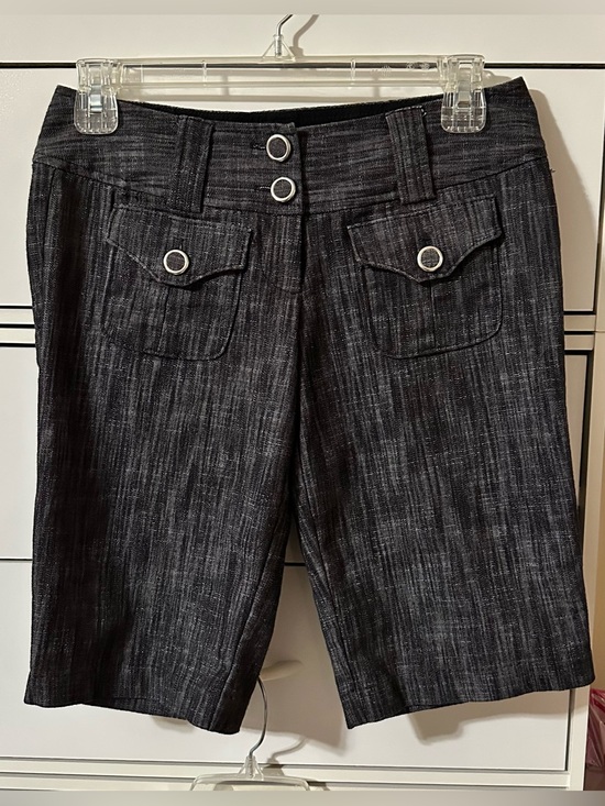 Charlotte Russe Pants - Charlotte Russe Black Textured Bermuda Shorts